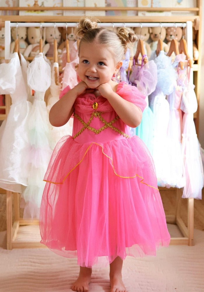Pink Aurora Princess Luxe Birthday Party Dress Costume - Fox Baby & Co