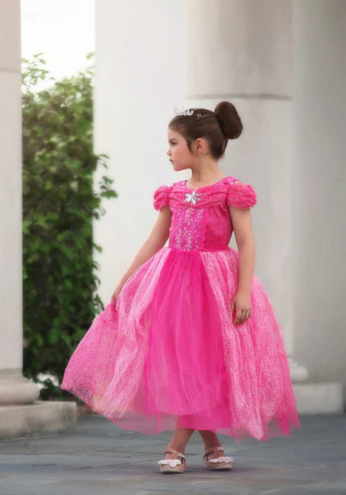 Classic Pink Aurora Princess Party Dress Costume - Fox Baby & Co