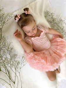 Kids little girls Ballerina Princess Tutu Dress - Baby Pink