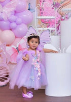 Load image into Gallery viewer, Iris Butterfly Luxe Little Girls Tulle Dress - Lilac - Fox Baby & Co