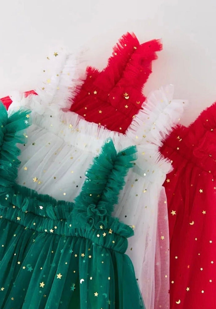 Little Girls Christmas Sparkle Tulle Dress (pre order) - Fox Baby & Co
