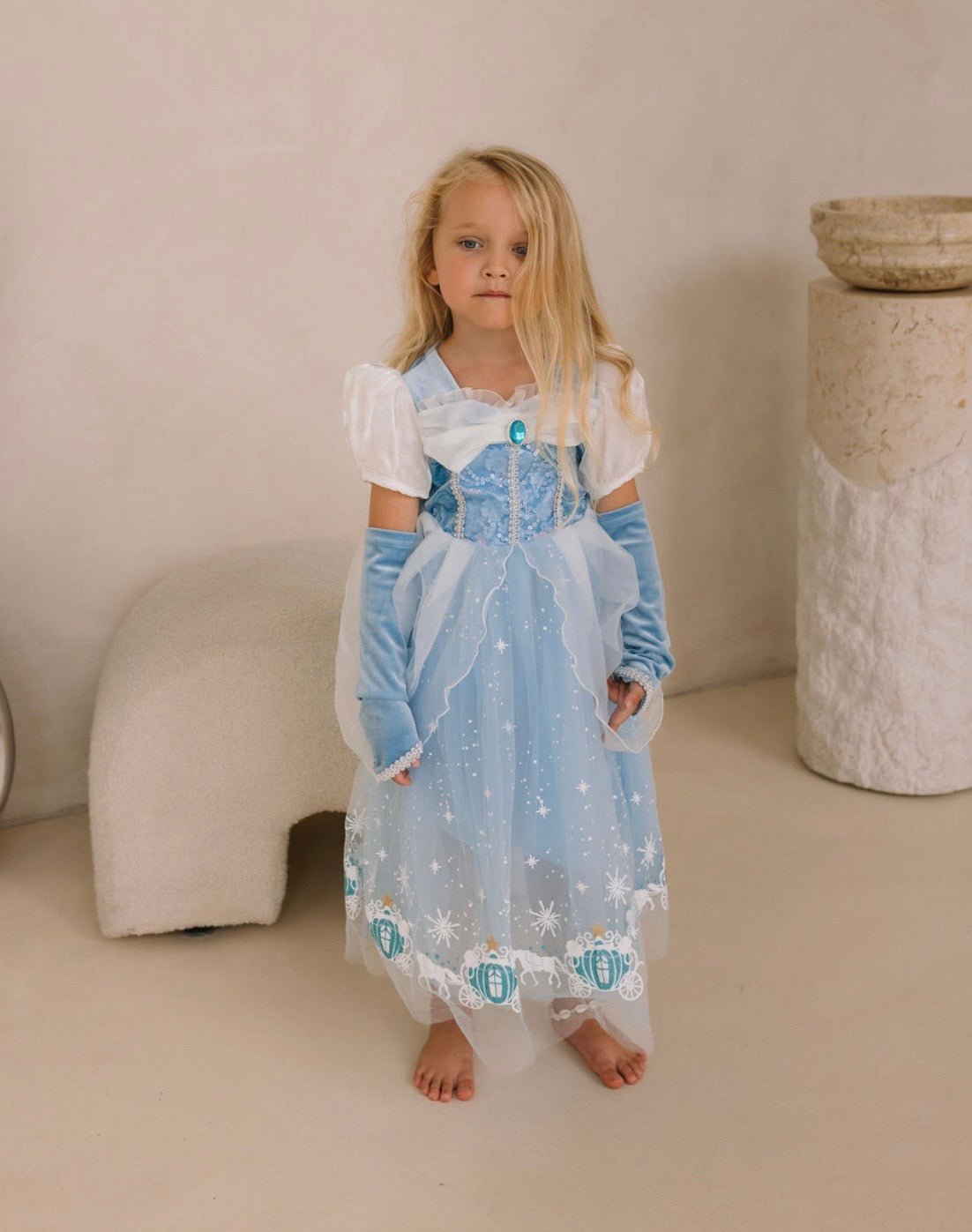 navy blue dress for baby girl Elsa inspired princess dress, blue winter princess dress up, winter  princess costume dress, Blue Princess Dress Costume Set, Birthday Party main image 1