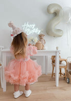 Load image into Gallery viewer, Little girl Rosie Tutu Birthday Party Long Sleeve Dress
