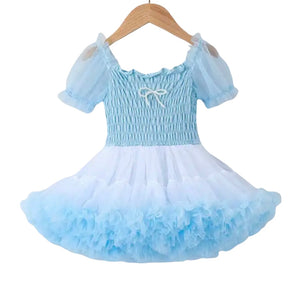 Kids little girls Ballerina Princess Tutu Dress - Blue