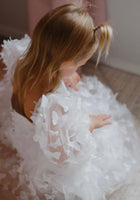 Load image into Gallery viewer, Madelyn Flower Girl Butterfly Luxe Little Girls Tulle Dress - White - Fox Baby & Co