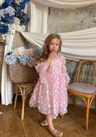 Load image into Gallery viewer, Flowergirl Sparkle Wonderland Long Sleeve Luxe Tulle Dress - Pink - Fox Baby & Co