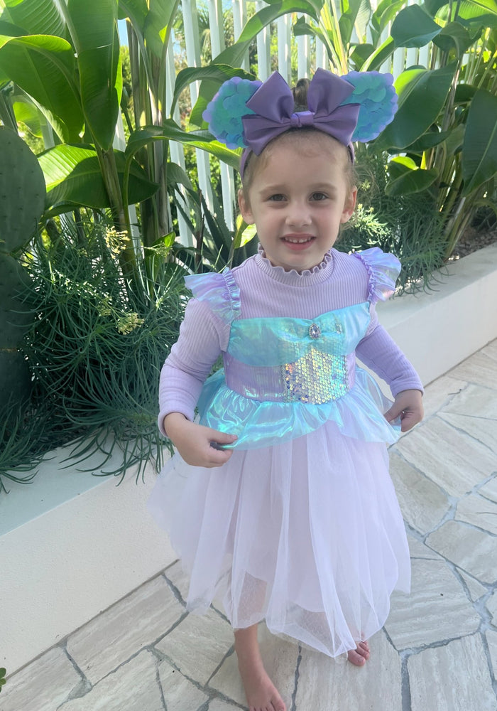 Mermaid Princess Birthday Long Sleeve Party Dress Costume - Fox Baby & Co