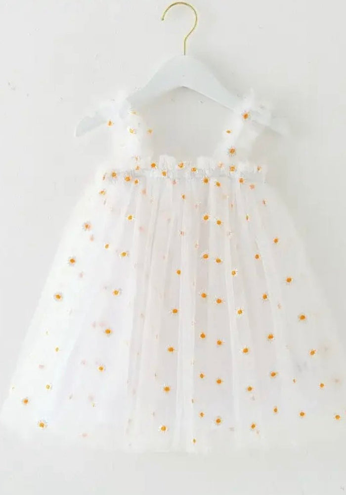 Arabella Spring Daisy Tulle Birthday Dress (pre order) - Fox Baby & Co