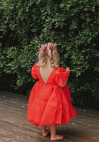 Load image into Gallery viewer, Kids little girls Bonnie Christmas Puff Sleeve Dress - Red (pre order) - Fox Baby & Co