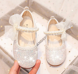 Little Bow Pearl Princess Birthday Girl Mary Jane Shoe (pre order)