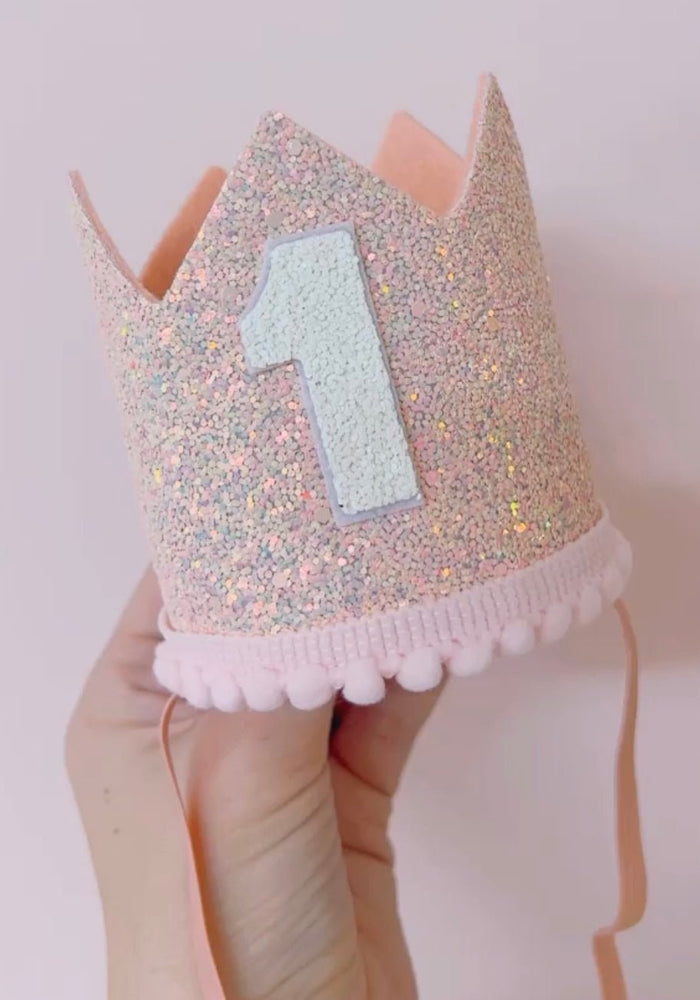 My 1st Birthday Party Crown Hat - Pink - Fox Baby & Co
