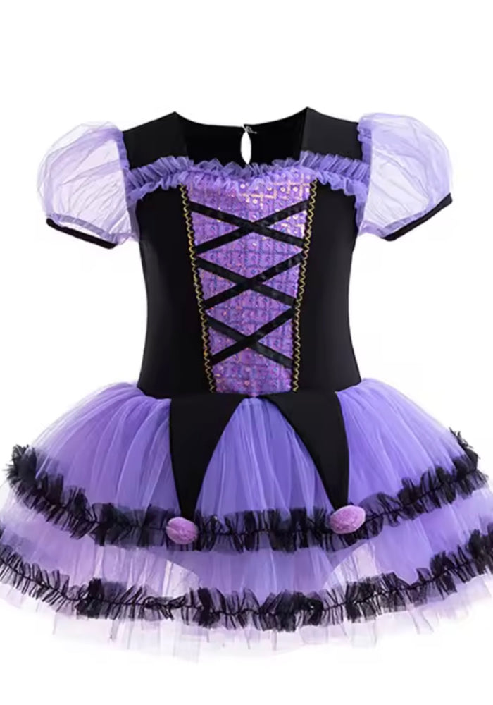 Purple Halloween Tutu Romper with headband -