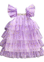 Load image into Gallery viewer, Kids little girls Moonshine Purple Tulle Birthday Dress
