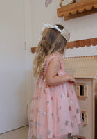 Load image into Gallery viewer, Christmas Tutu Stars & Moons Little Girls Tulle Dress - Pink - Fox Baby & Co