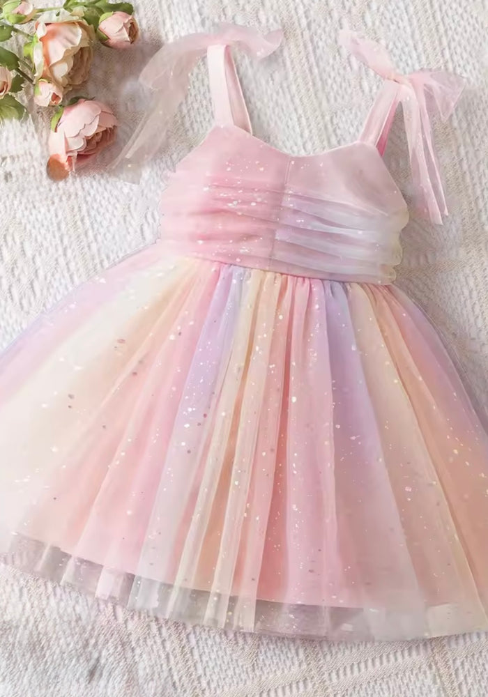 Birthday Tulle Frill Dress - Rainbow