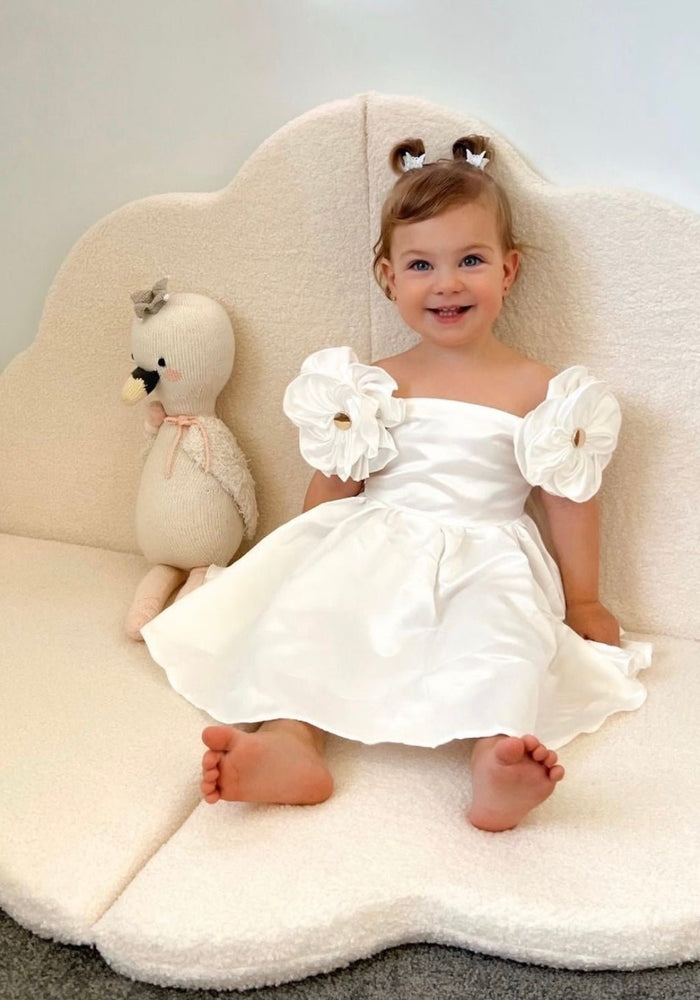 Kids little girls Talulah Flowergirl Party Dress - White - Fox Baby & Co