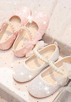 Load image into Gallery viewer, Little Bow Pearl Princess Birthday Girl Mary Jane Shoe (pre order)
