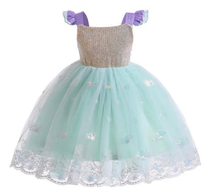 Ariel Pearl Mermaid Princess Birthday Party Dress