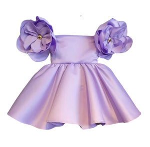 Kids little girls Talulah Flower Party Dress - Purple (pre order)