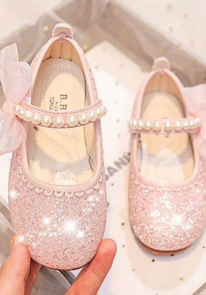 Little Bow Pearl Princess Birthday Girl Mary Jane Shoe (pre order) - Fox Baby & Co