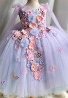 Load image into Gallery viewer, Iris Butterfly Luxe Little Girls Tulle Dress - Lilac - Fox Baby & Co