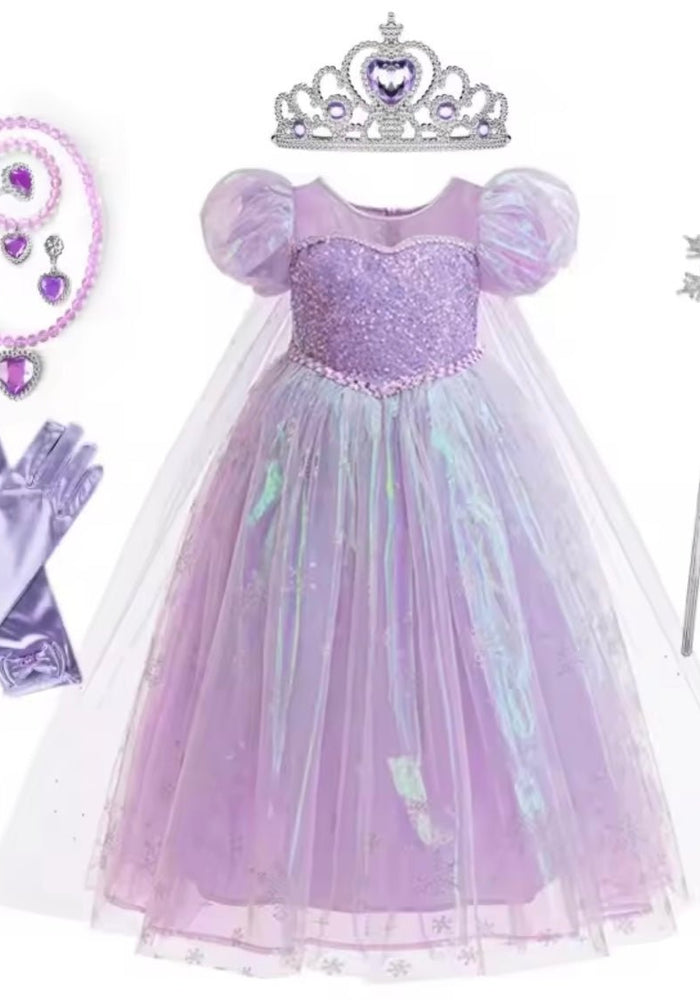 Jasmine Shimmer Princess Party Dress Costume & Jewellery Set - Fox Baby & Co
