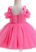 Load image into Gallery viewer, Kids little girls Valencia Pearl Luxe Party Dress - Magenta (pre order) - Fox Baby & Co
