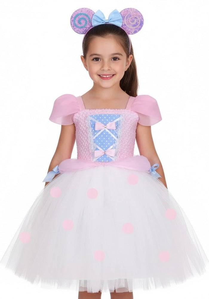 Little Bo Peep Inspired Tutu Dress Costume with Headband - Fox Baby & Co