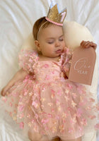 Load image into Gallery viewer, Kids girls Sweetheart Tulle Dress - Pink Rainbow - Fox Baby & Co