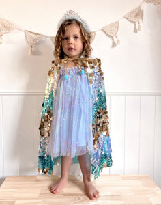 Kids little girls Arabella Tulle Fairy Birthday Dress - Blue