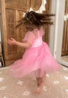 Load image into Gallery viewer, Kid little girl Bubblegum Pink Fairytale Birthday Tulle Dress
