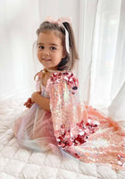 Load image into Gallery viewer, Kids little girl Mermaid Kids Cape Pink/Rose
