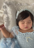 Load and play video in Gallery viewer, Kids little girls Ballerina Princess Bow Tutu Dress - Blue