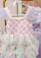 Load and play video in Gallery viewer, Mermaid Rainbow Bow Princess Party Dress