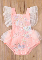 Load image into Gallery viewer, Billie Birthday Romper - Peach (1st or 2nd birthday outfit)
