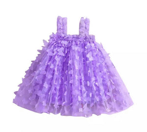 Whimsical Butterfly Tulle Dress - Purple