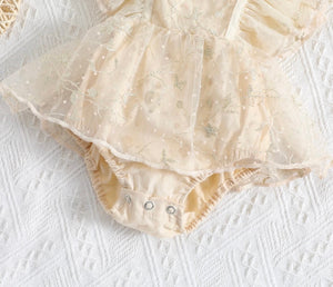 Gold Sparkle Birthday Frill Romper by