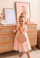 Load image into Gallery viewer, Kids little girls Arabella Daisy Tulle Dress - Baby Pink
