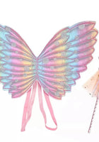 Load image into Gallery viewer, Kids little girls Rainbow Fairy Wings and wand Birthday set - pink
