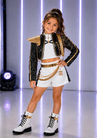 Load image into Gallery viewer, Kids Girls Kpop Style Demon Hunter Luxe Mira Costume Top, Shorts &amp; Jacket 3 Piece - Fox Baby &amp; Co
