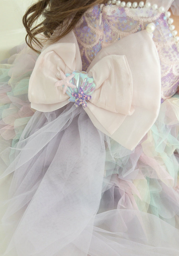 Mermaid Rainbow Bow Princess Party Dress - Fox Baby & Co