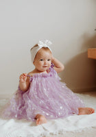 Load image into Gallery viewer, Sparkle Snow Princess Kids little Girls Tulle Dress - Purple - Fox Baby &amp; Co

