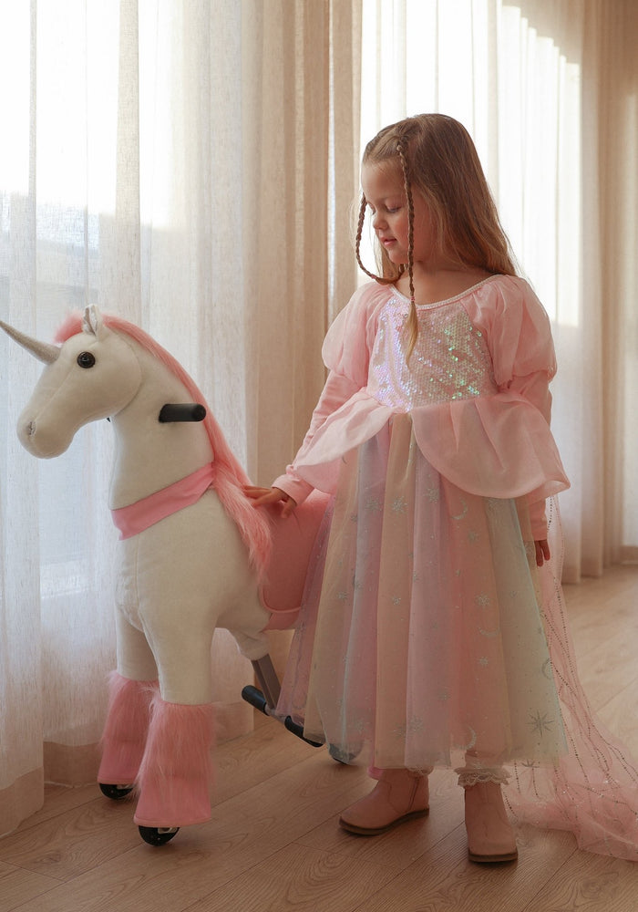 Fairyfloss Rainbow Princess Party Dress Long Sleeve & cape - Fox Baby & Co