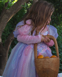 Classic Mermaid Princess Birthday Long Sleeve Party Dress Costume