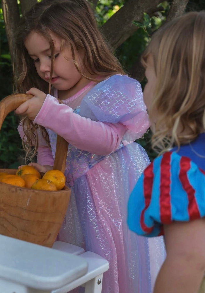 Classic Mermaid Princess Birthday Long Sleeve Party Dress Costume - Fox Baby & Co