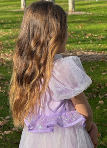 Rapunzel Butterfly Princess Party Puff Sleeve Dress Costume - Fox Baby & Co