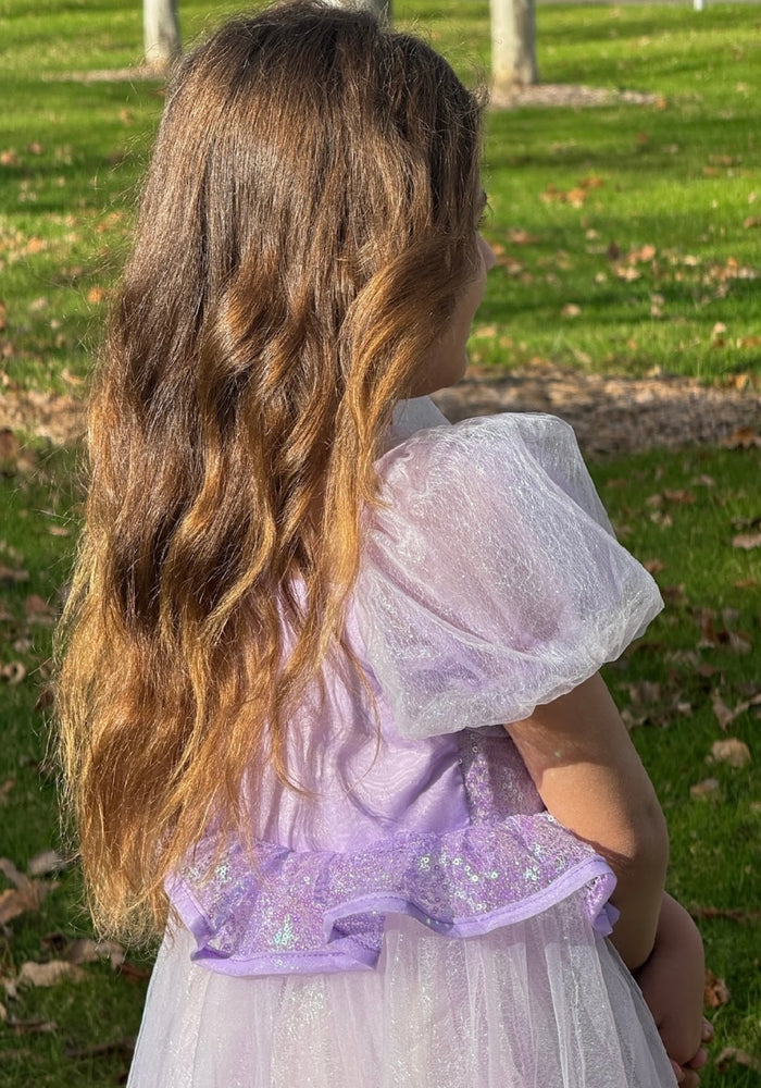 Rapunzel Butterfly Princess Party Puff Sleeve Dress Costume - Fox Baby & Co