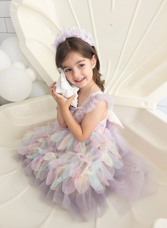 Mermaid Rainbow Bow Princess Party Dress - Fox Baby & Co