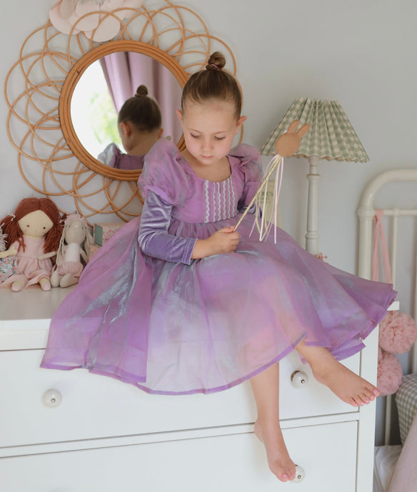 Classic Rapunzel Long Sleeve Princess Luxe Party Dress Costume (pre order) - Fox Baby & Co
