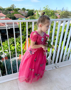 Pink Aurora Butterfly Princess Party Dress Costume & Jewellery Set - Fox Baby & Co
